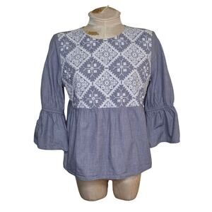 Crown & Ivy Womens Peplum Top Size PM‎